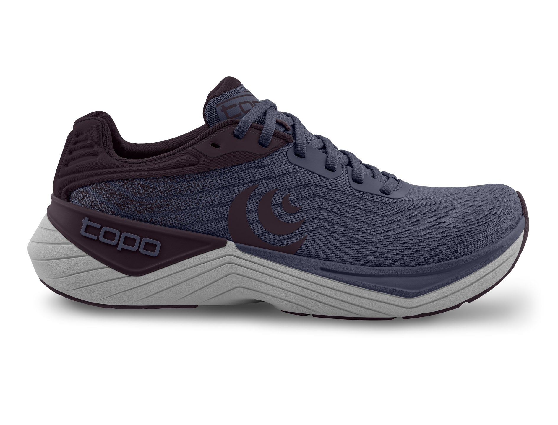 Product close up of Purple & Grey Women's daily road running shoes.
