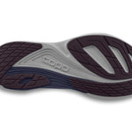 Sole close up of women's purple & grey daily road running shoes.